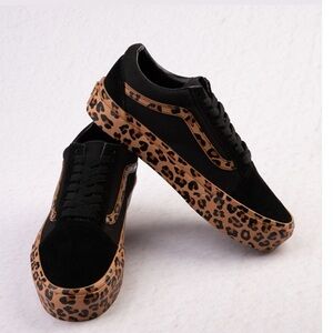 Vans platform leopard
